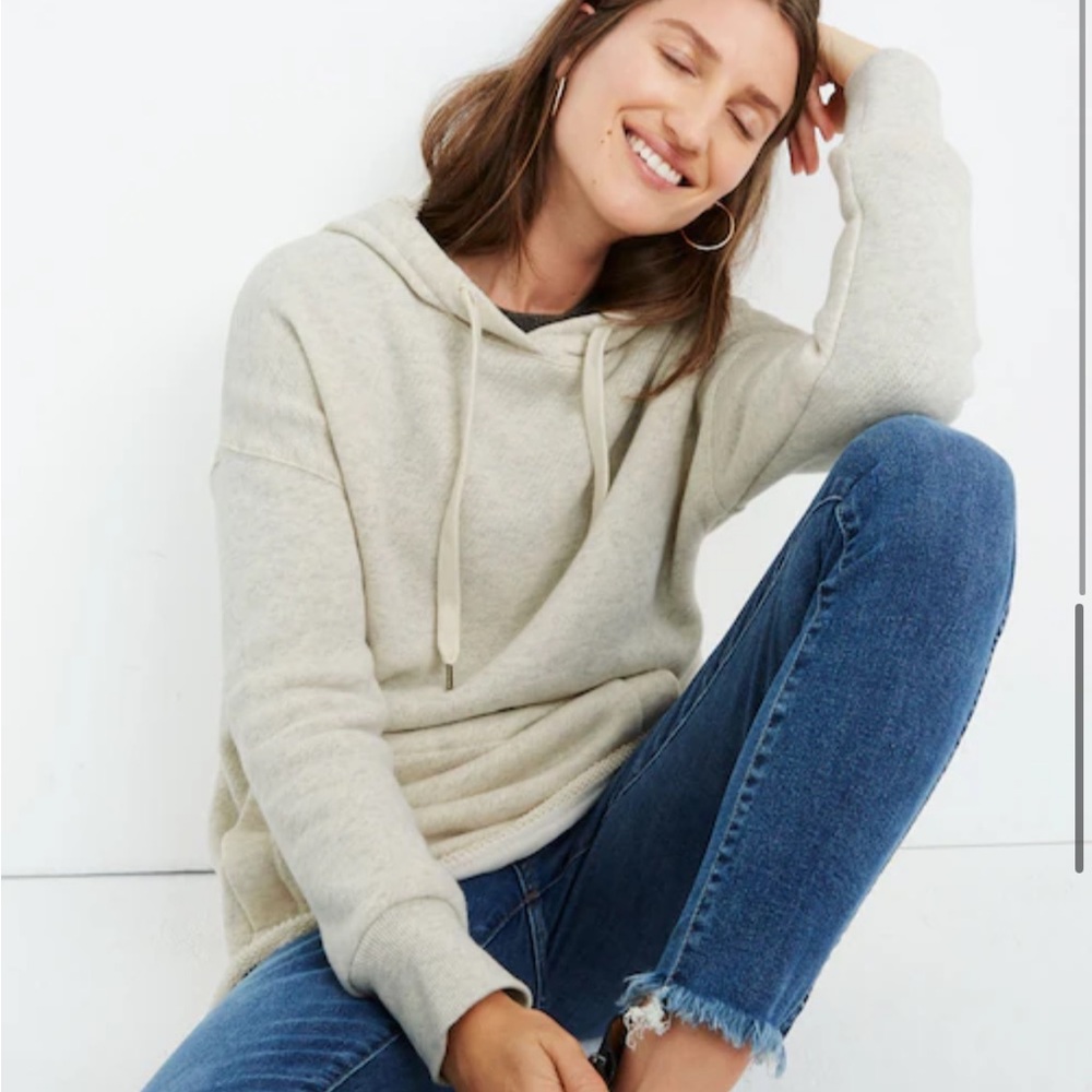 Madewell Raw-Hem Heather Hoodie